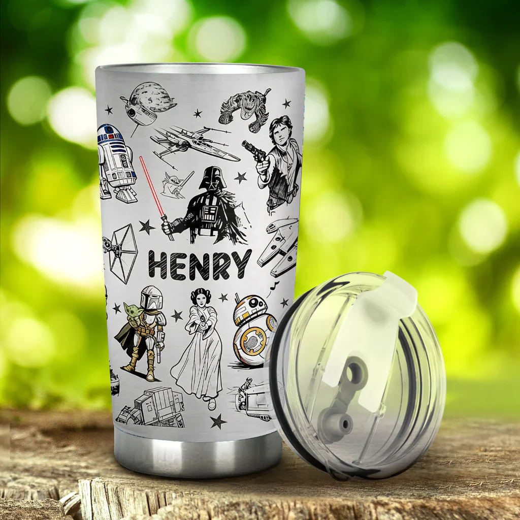 Stwa Galaxy Star May The Force Be With You - Personalized Tumbler - Gift For Movie Fans - Image 3