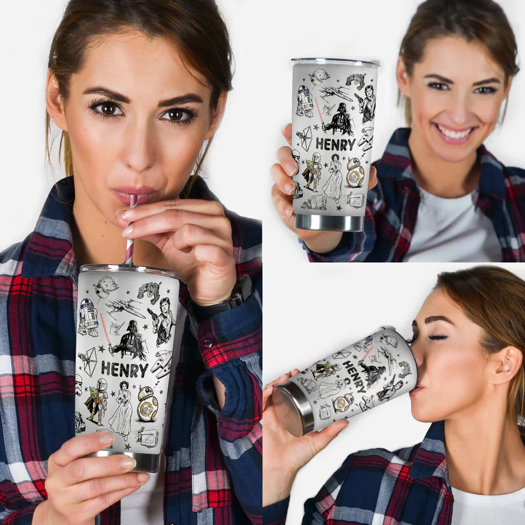 Stwa Galaxy Star May The Force Be With You - Personalized Tumbler - Gift For Movie Fans - Image 4
