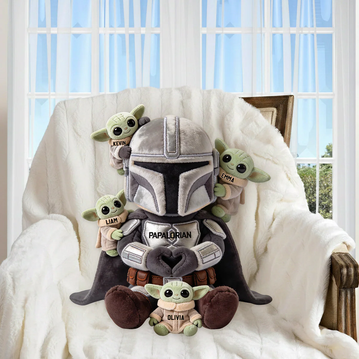 Stwa Galaxy Star Papalorian This Is The Way - Personalized Custom Shaped Pillow - Gift For Father's Day - Image 5