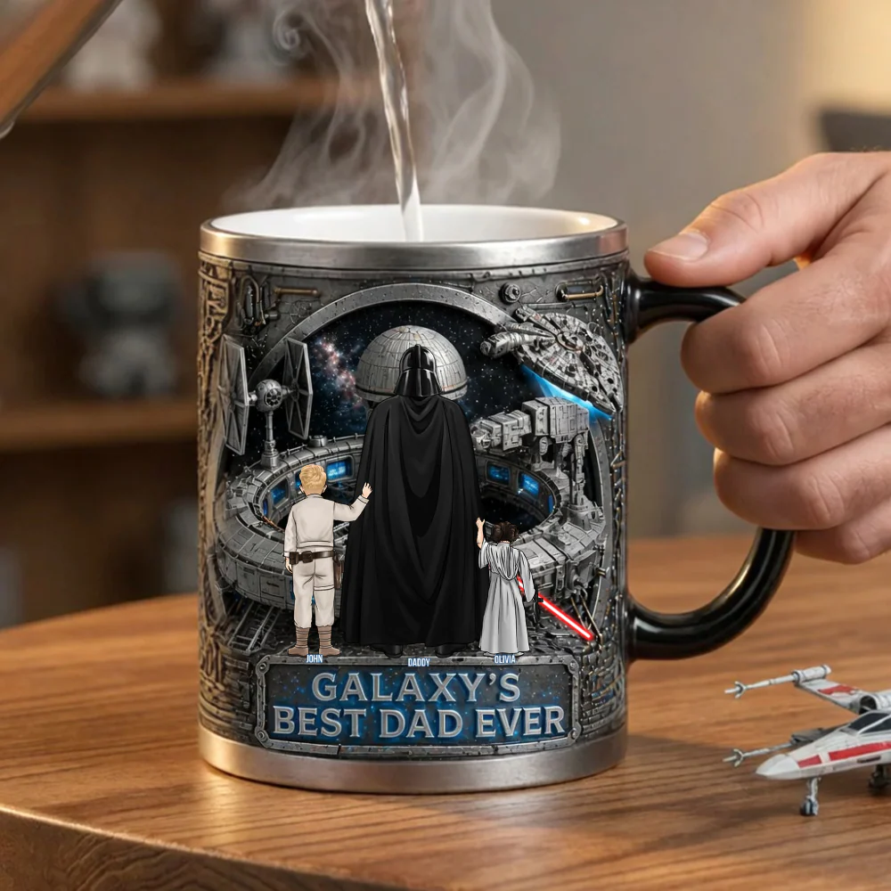 Stwa Galaxy's Best Dad Ever - Personalized Accent Mug - Gift For Dad - Image 2