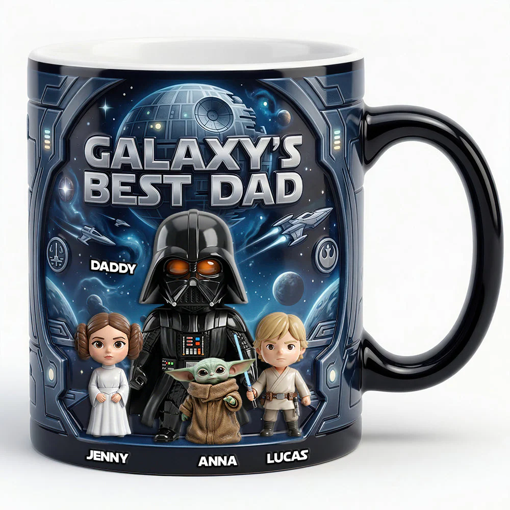 Stwa Galaxy's Best Dad - Personalized Coffee Mug - Gift For Father's Day - Image 4