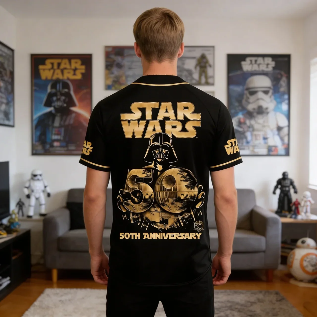 Stwa Galazy Star Celebrating 50th Anniversary - Personalized Baseball Jersey - Gift For Movie Fans HH01 - Image 3