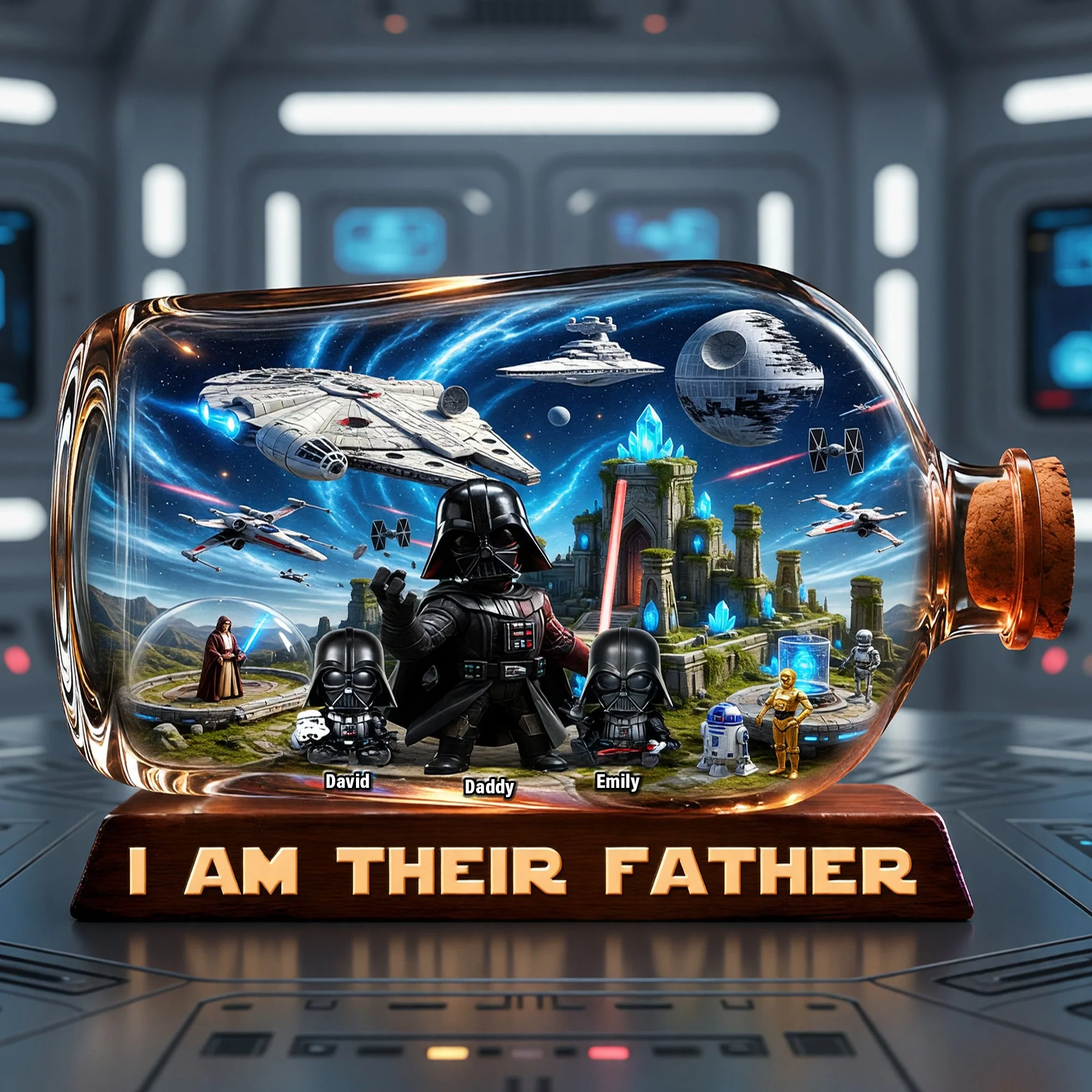 Stwa I Am Their Father - Personalized Acrylic Plaque - Gift For Father's Day