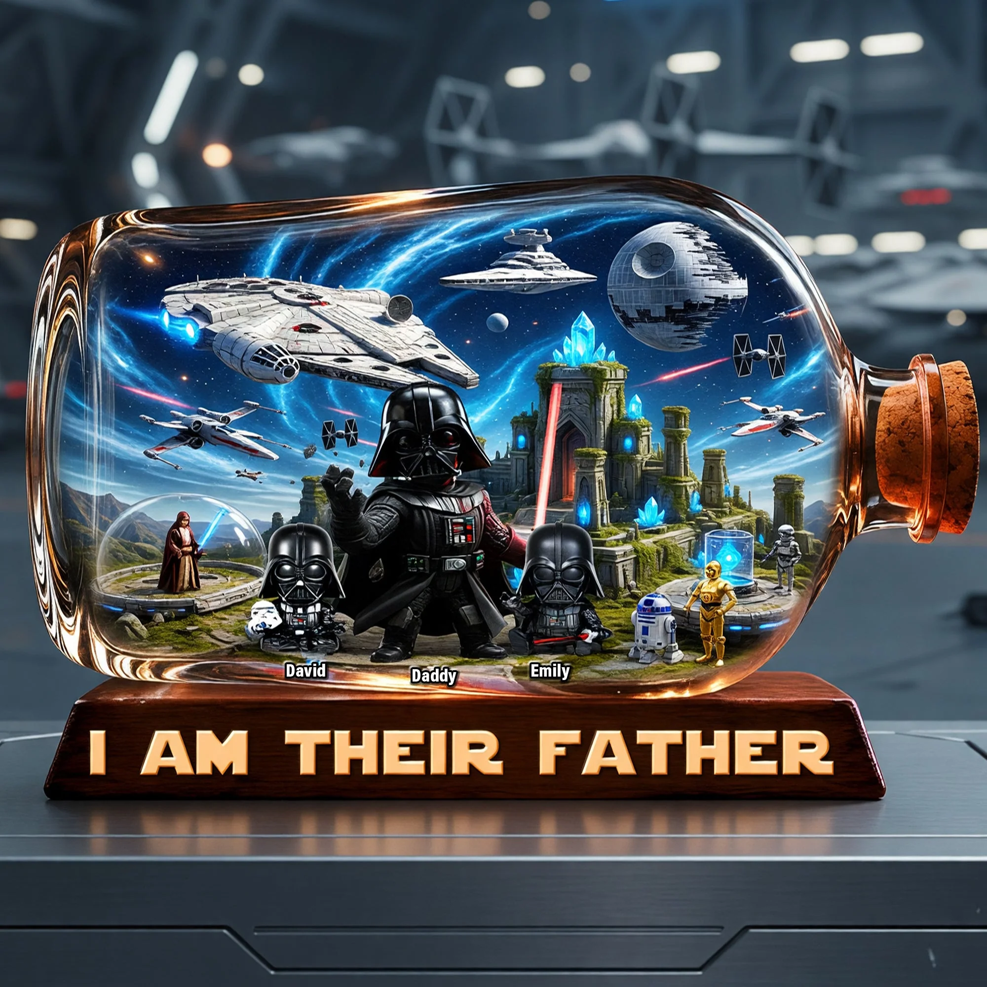 Stwa I Am Their Father - Personalized Acrylic Plaque - Gift For Father's Day - Image 3