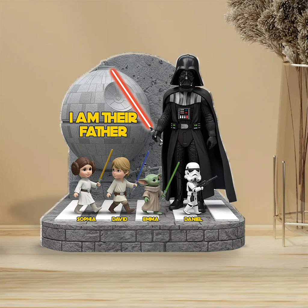 Stwa I Am Their Father - Personalized Custom Shaped Acrylic Plaque - Gift For Dad - Image 3