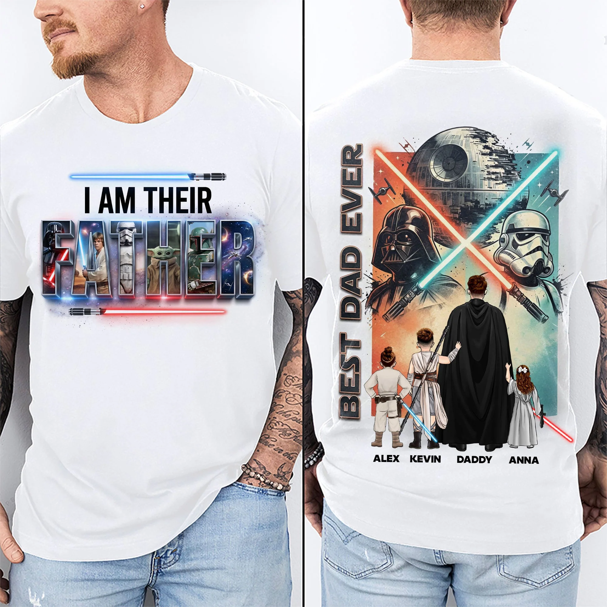Stwa I Am Their Father - Personalized Shirt - Gift For Father's Day - Image 2