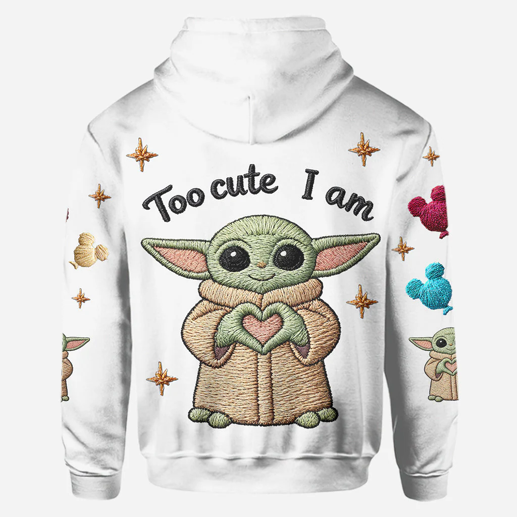 Stwa Just Love Baby Yoda - Personalized Hoodie And Leggings - Gift For Movie Fans - Image 6