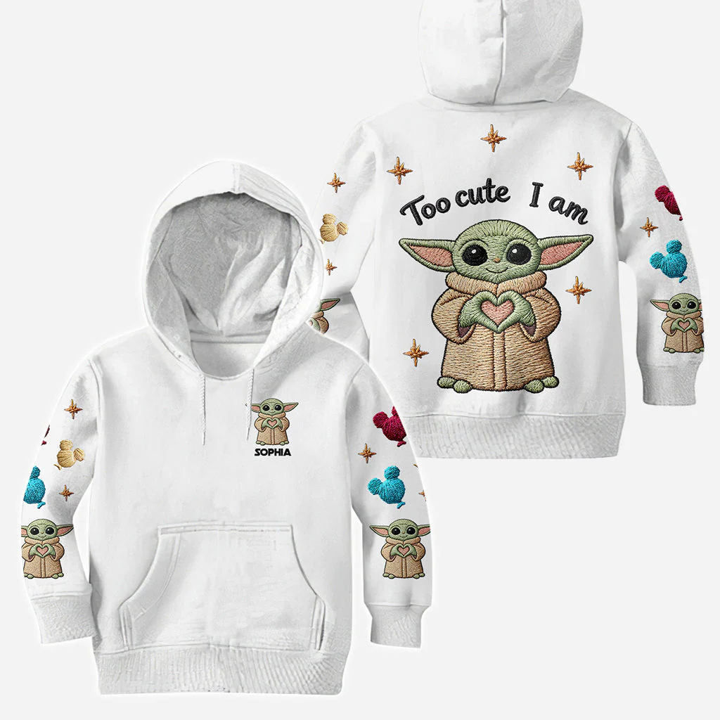 Stwa Just Love Baby Yoda - Personalized Hoodie And Leggings - Gift For Movie Fans - Image 7
