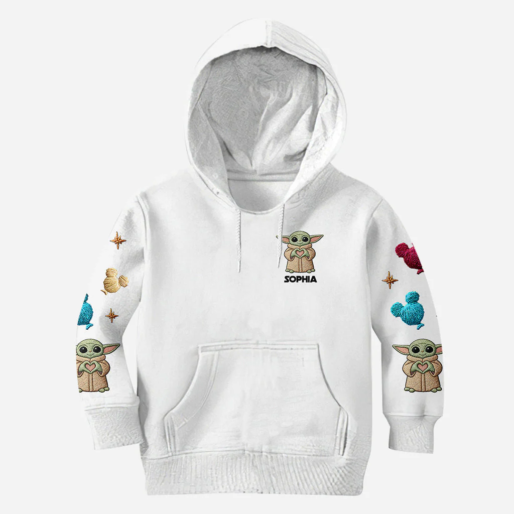 Stwa Just Love Baby Yoda - Personalized Hoodie And Leggings - Gift For Movie Fans - Image 8