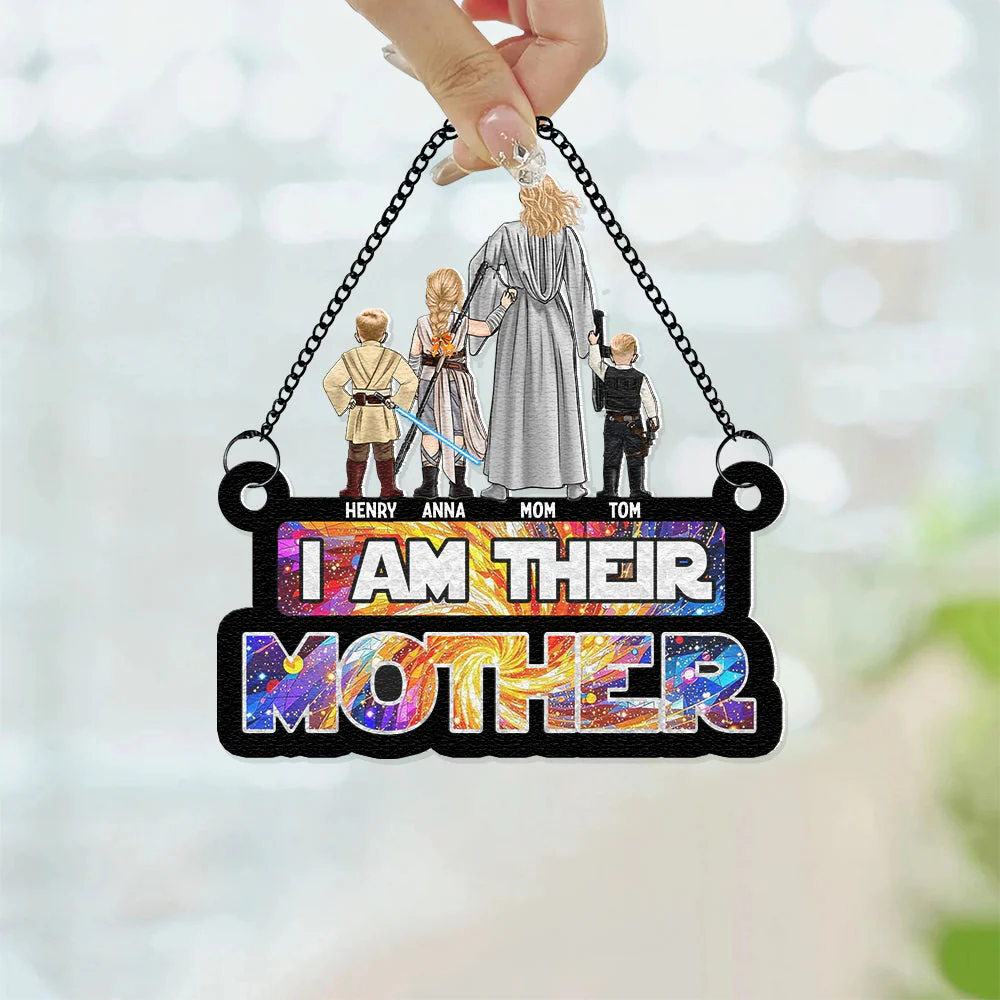 Stwa Mom Has The Force - Personalized Window Hanging Suncatcher - Gifts For Mom  | CL08.Ver3 - Image 4
