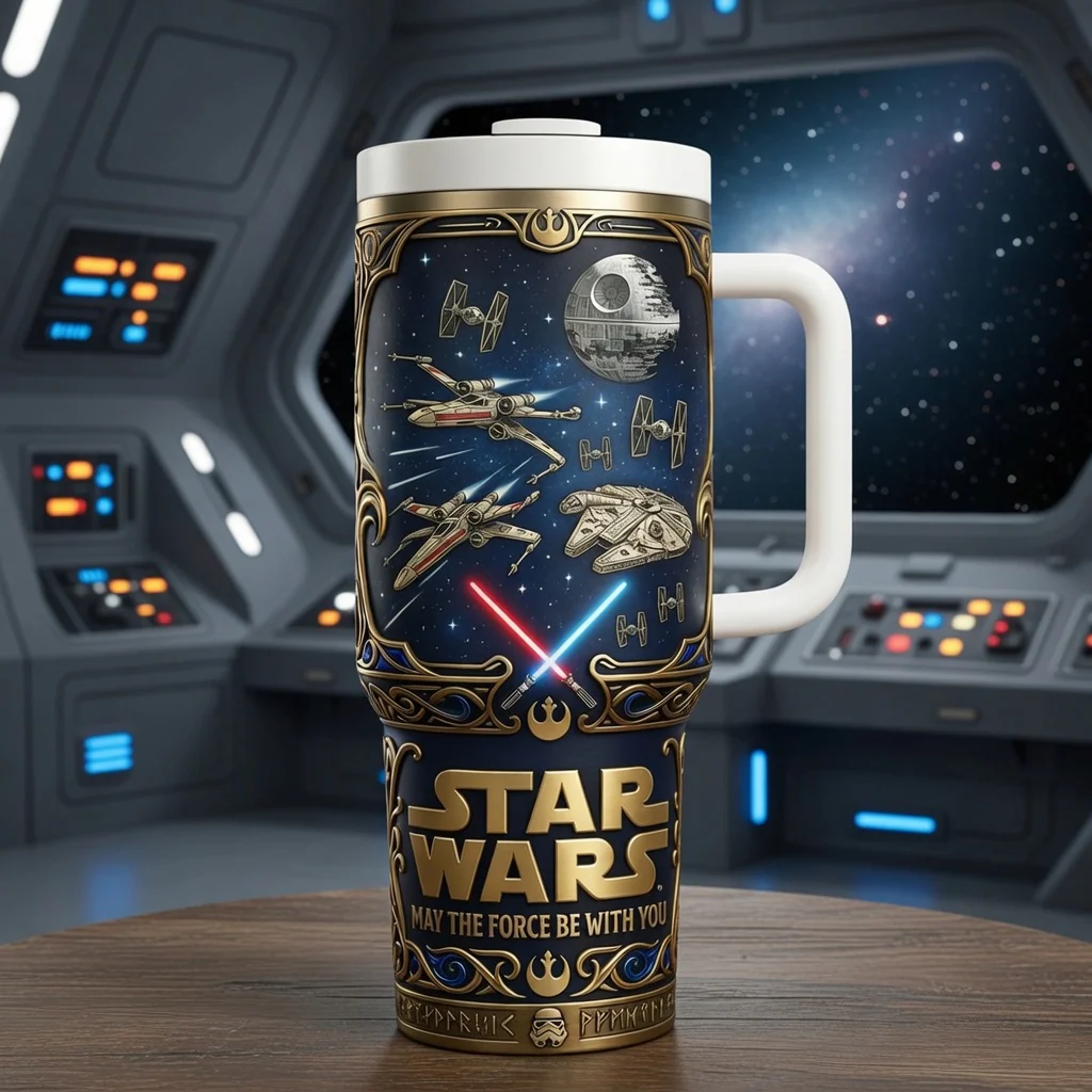 Stwa Mom May The Force Be With You - Personalized Tumbler - Gift For Mom - Image 3