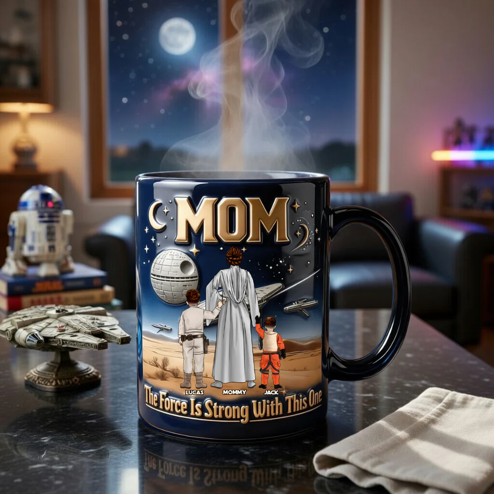Stwa Mom The Force Is Strong With This One - Personalized Accent Mug - Gift For Mom - Image 3