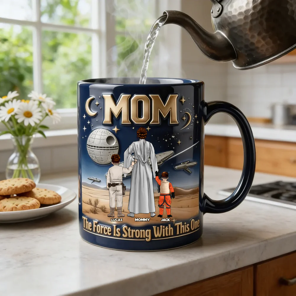 Stwa Mom The Force Is Strong With This One - Personalized Accent Mug - Gift For Mom - Image 4