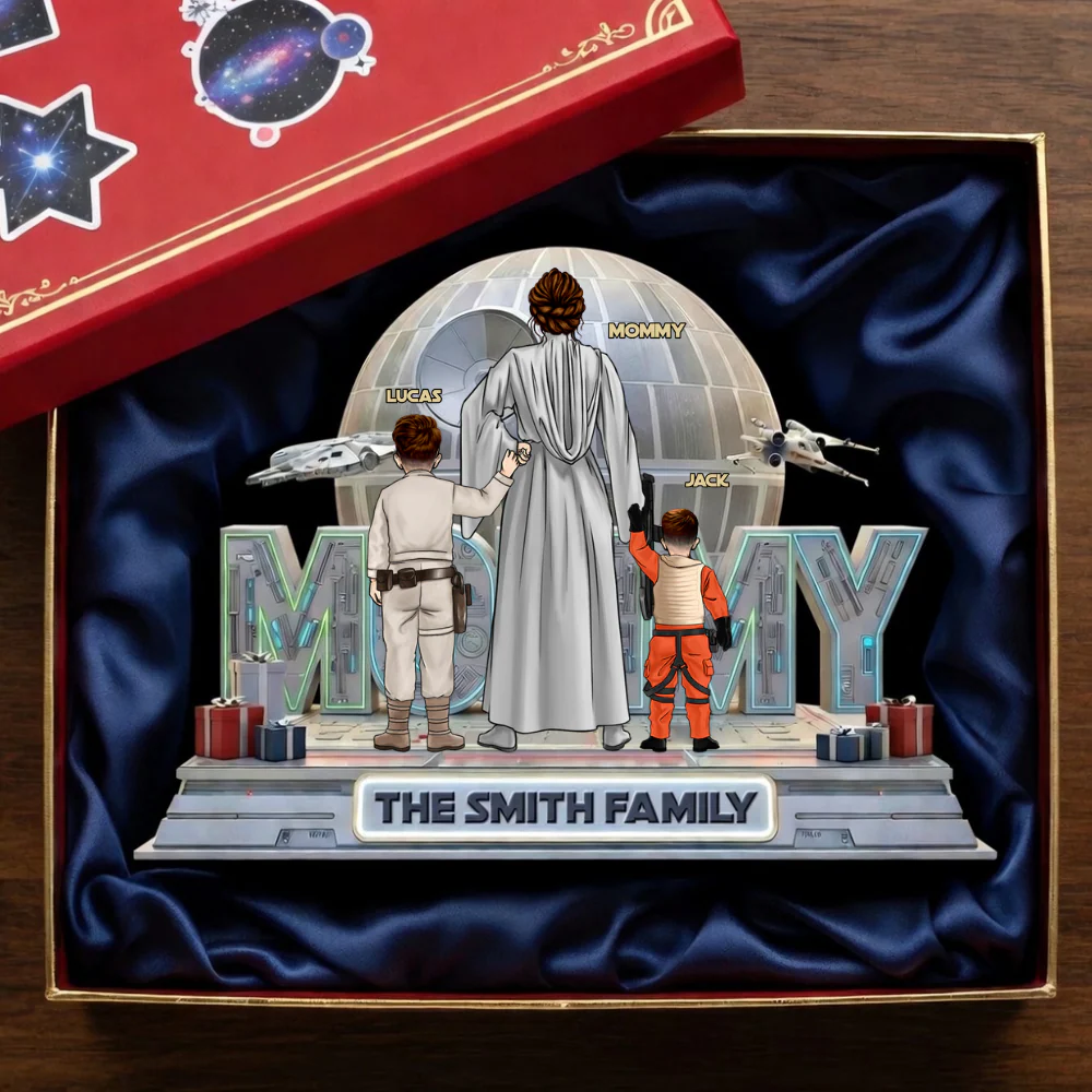 Stwa Mommy The Smith Family - Personalized Shape Acrylic Plaque - Gift For Mom - Image 2