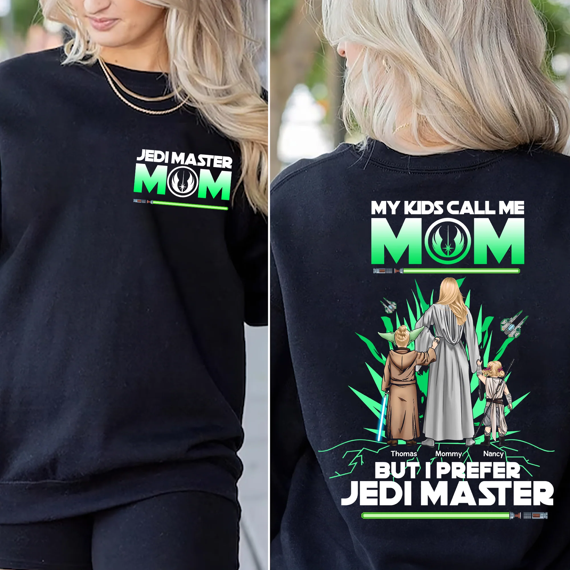 Stwa My Kids Call Me Mom - Personalized Shirt 2 Side - Gift For Mom