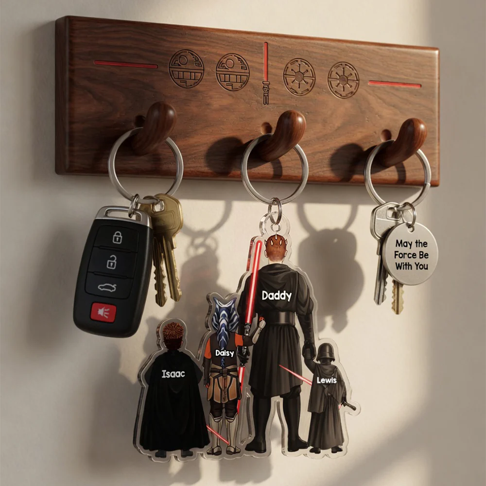 Stwa Space Warrior Dad - Personalized Acrylic Keychain - Gift For Dad