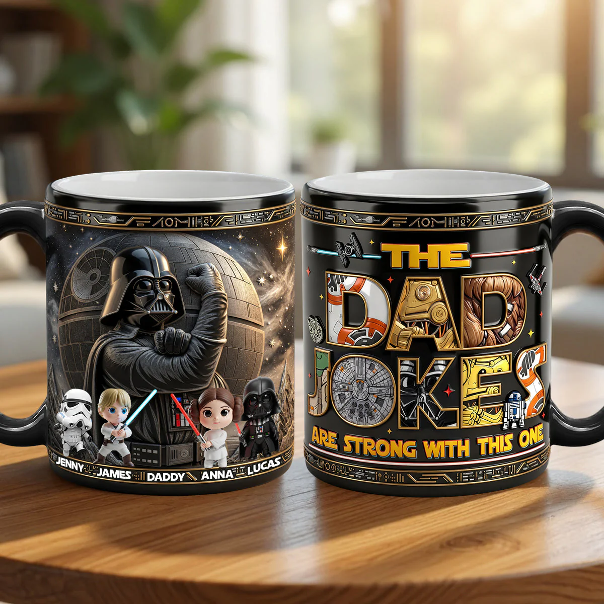 Stwa The Dad Jokes Are Strong With This One - Personalized Coffee Mug - Gift For Father's Day - Image 3