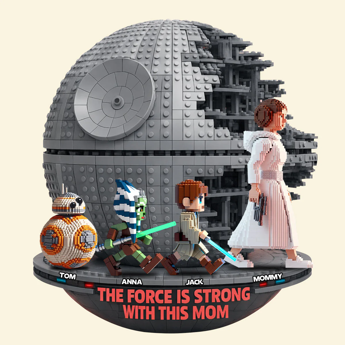 Stwa The Force Is Strong With The Mom - Personalized Custom Shaped Acrylic Plaque - Gift For Mom, Movie Fans NL122 - Image 5