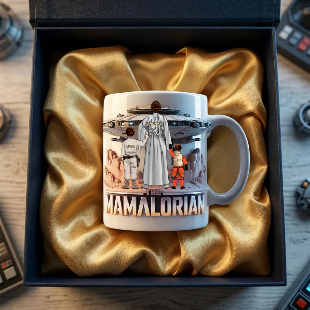 Stwa The Mamalorian Galaxy Warrior - Personalized White Mug - Gift For Mom - Image 3