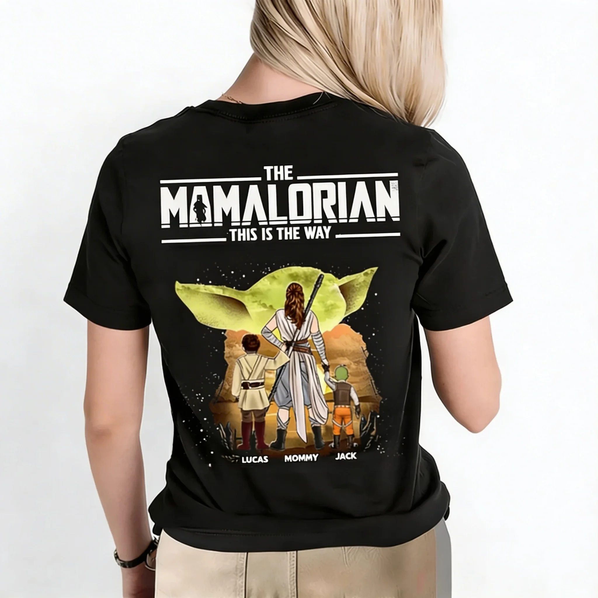 Stwa The Momalorian This Is The Way - Personalized Shirt 2 Side - Gift For Mom - Image 2