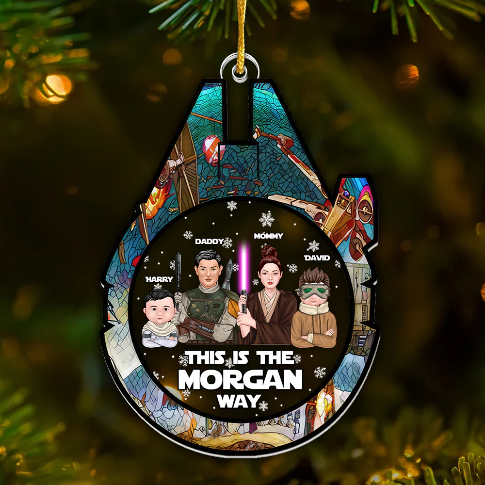 Stwa This Is Galaxy Family Way - Personalized Acrylic Ornament - Gift For Christmas | CL46 TD118 - Image 2