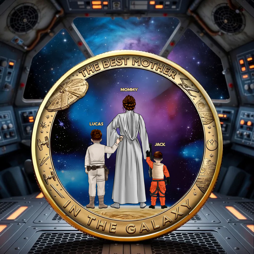 Stwa Universe The Best Mother In The Galaxy - Personalized Commemorative Coin - Gift For Mom