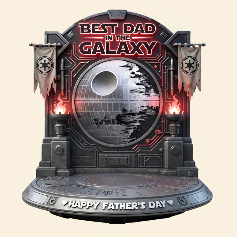 Stwa Warrior Best Dad Galaxy - Personalized Shape Acrylic Plaque - Gift For Dad - Image 4