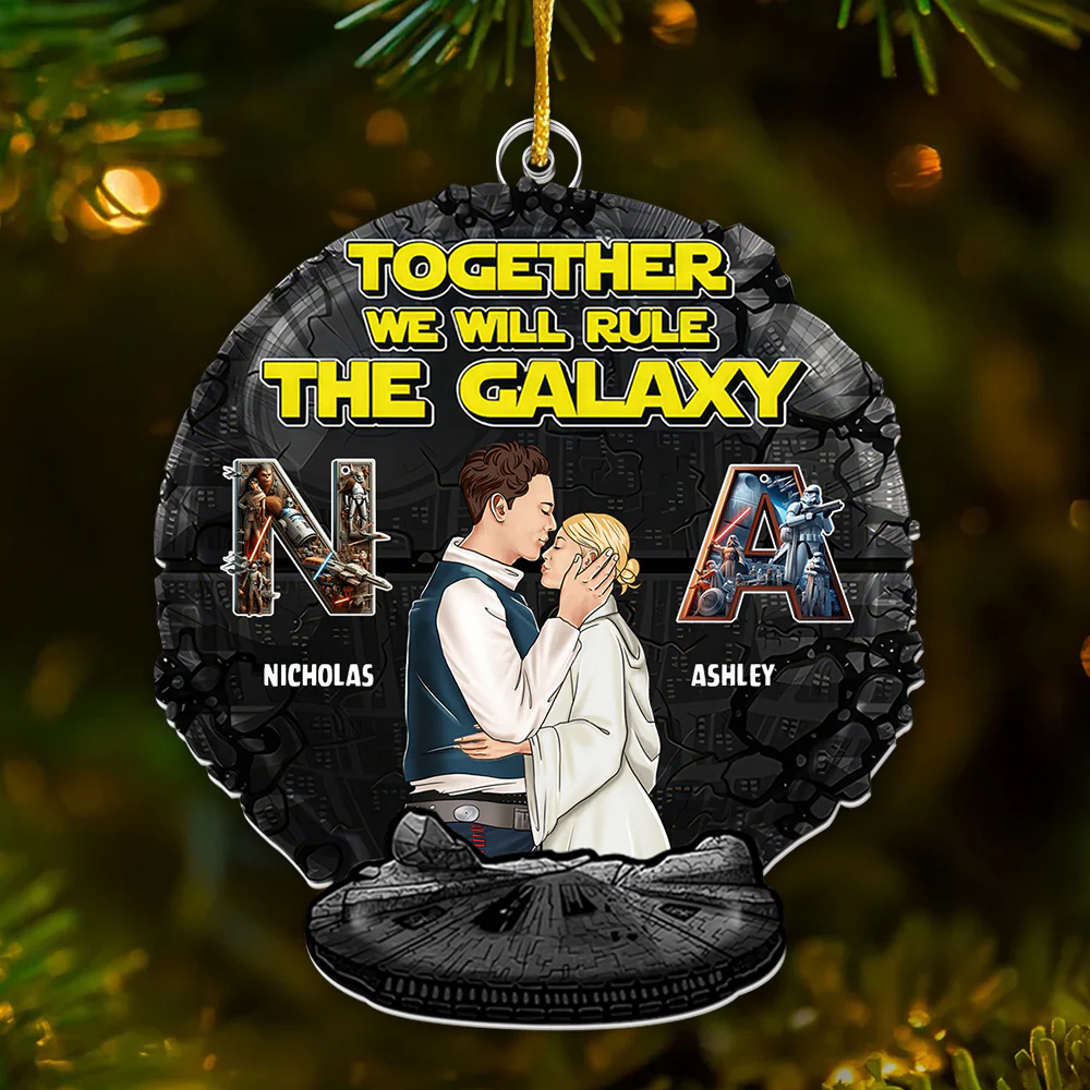 Stwa We Will Rule The Galaxy - Personalized Acrylic Ornament - Gift For Couple | CL57 TD118 - Image 2