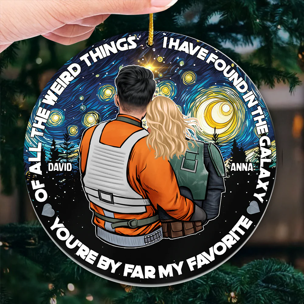 Stwa You're By Far My Favorite - Personalized Arcylic Ornament - Gift For Couples, Christmas TD118 CU5081207 - Image 3