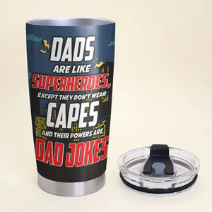 Super Hero Dad Without Capes - Personalized Stainless Steel Tumbler - Gift For Dad , Father's Day | CL02 NA94 - Image 3