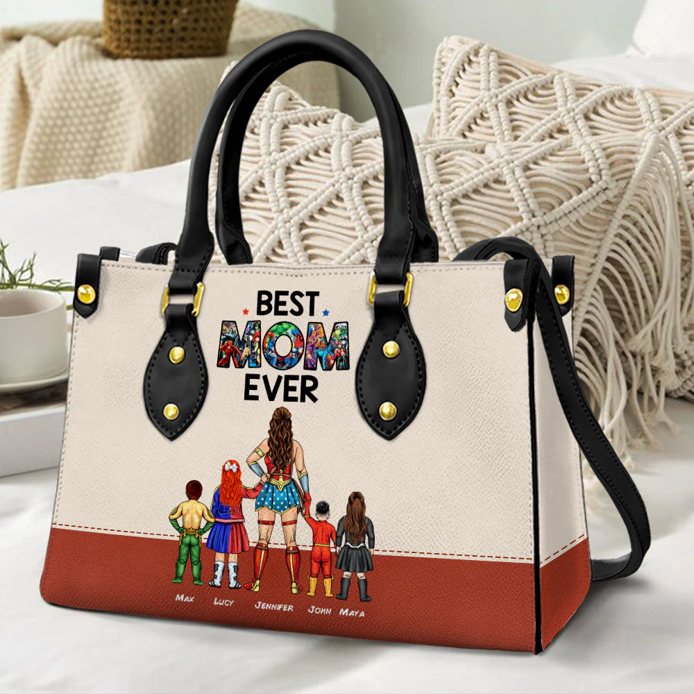 Super Hero Mom Purse - Personalized Leather Bag - Gift For Mother, Grandma, Grandmother, Mother's Day | CL02 NA94 - Image 4