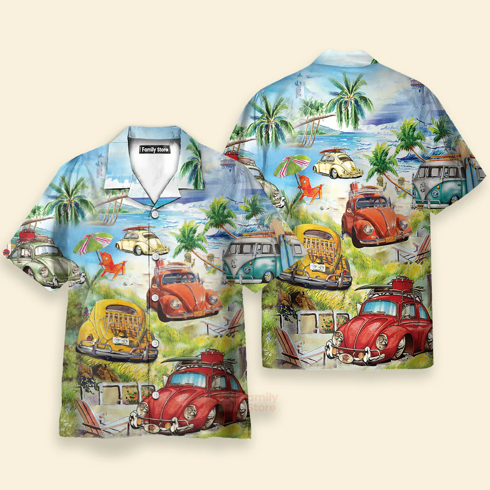 Surf Car Hawaiian Shirt - Image 2