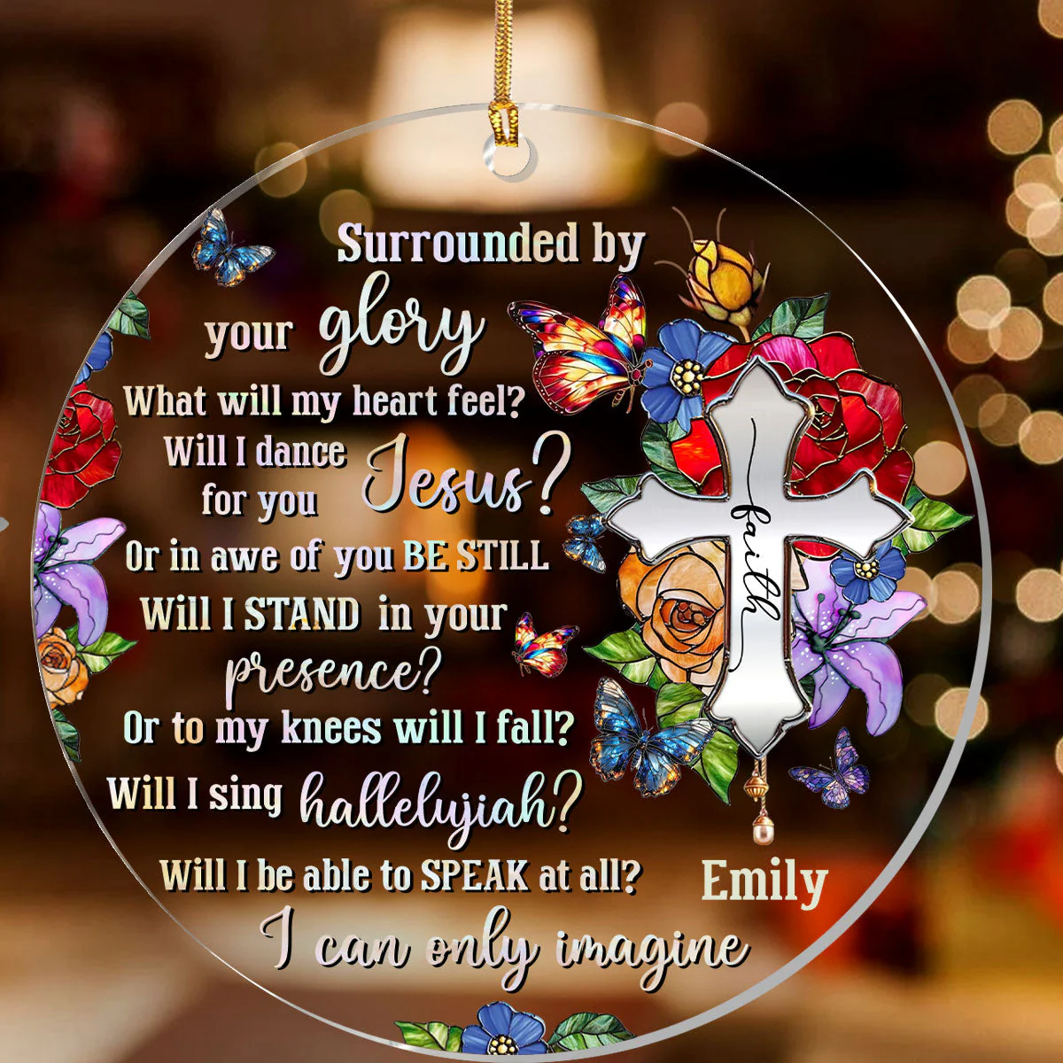 Surrounded By Your Glory - Personalized Acrylic Ornament TD118 - Image 2