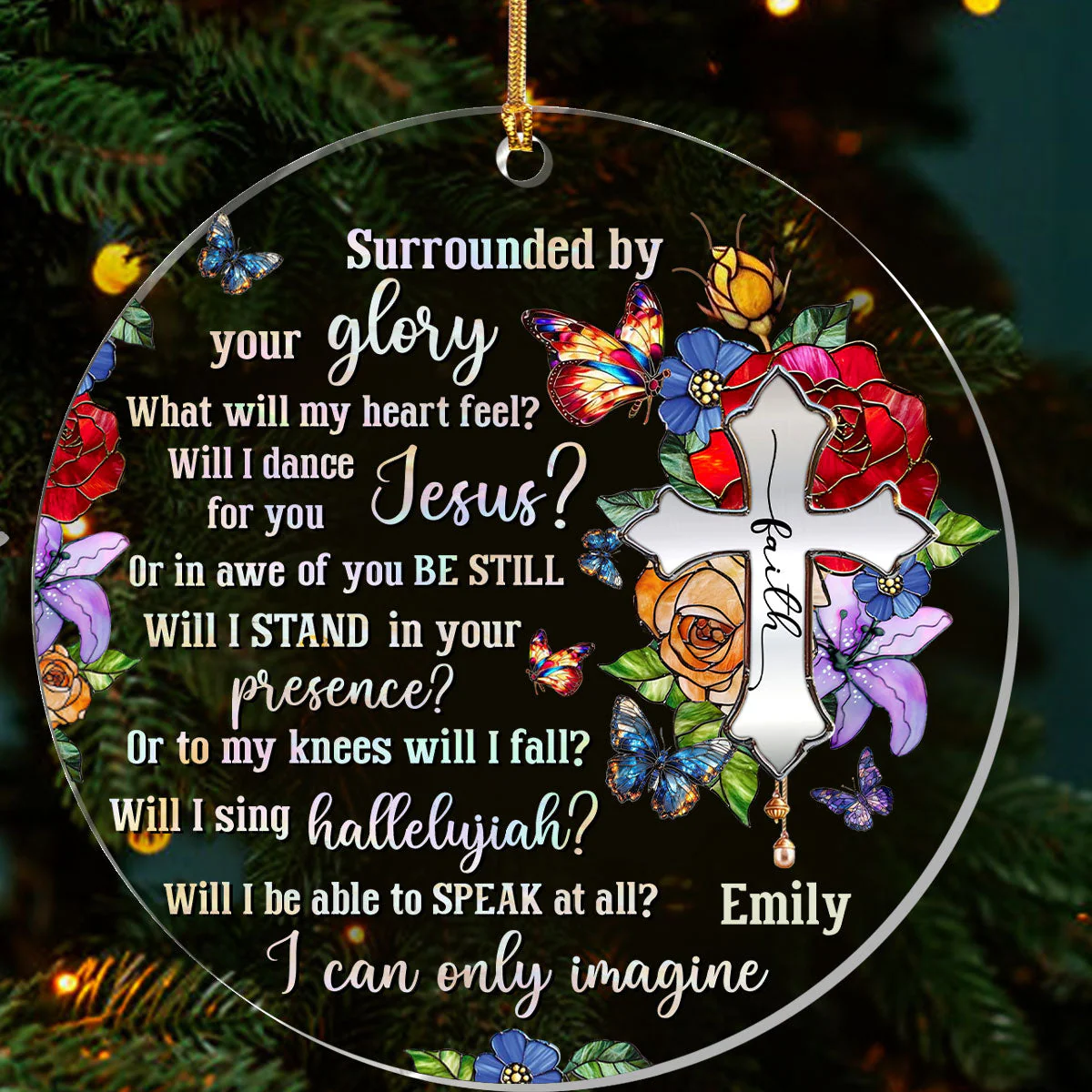 Surrounded By Your Glory - Personalized Acrylic Ornament TD118 - Image 3