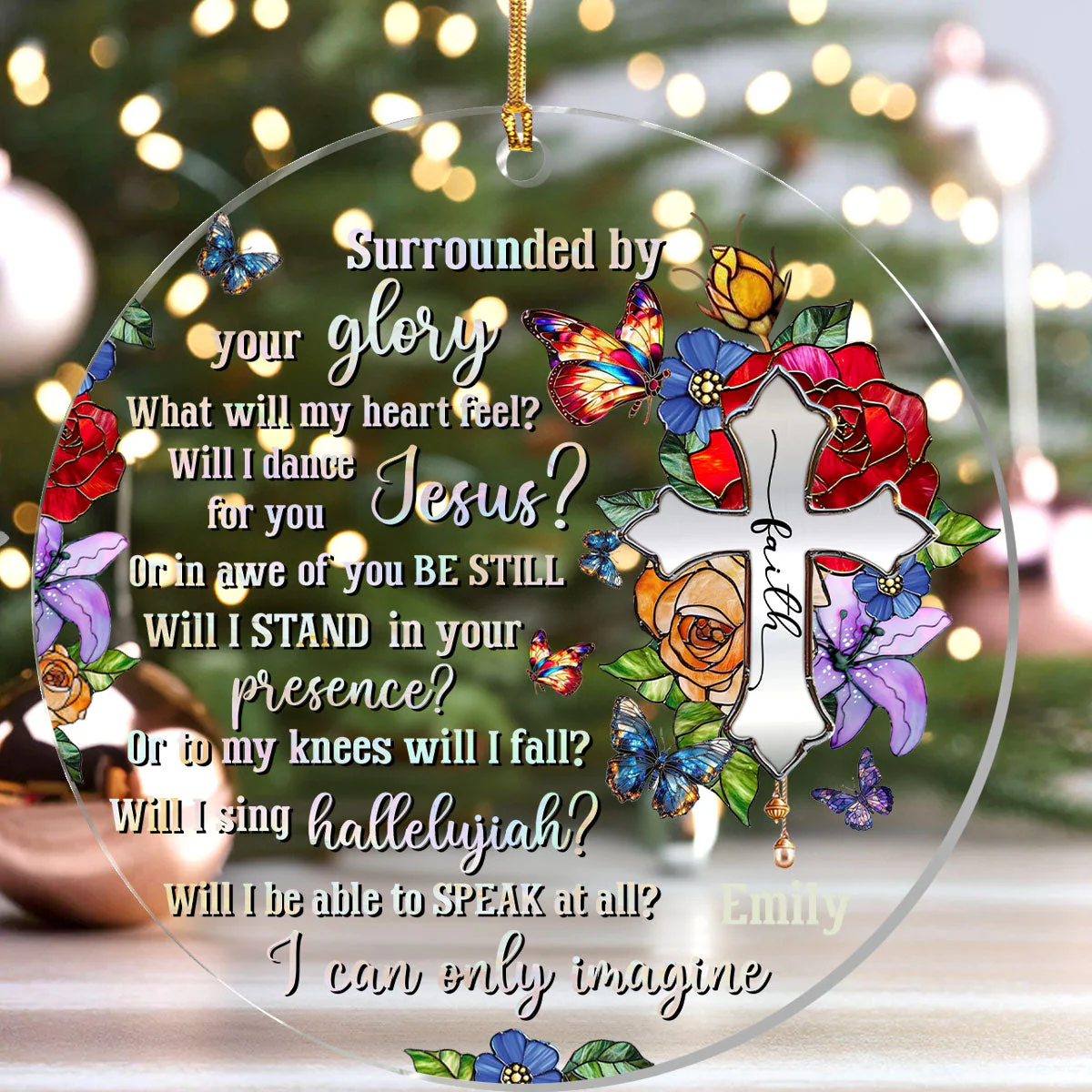 Surrounded By Your Glory - Personalized Acrylic Ornament TD118 - Image 4