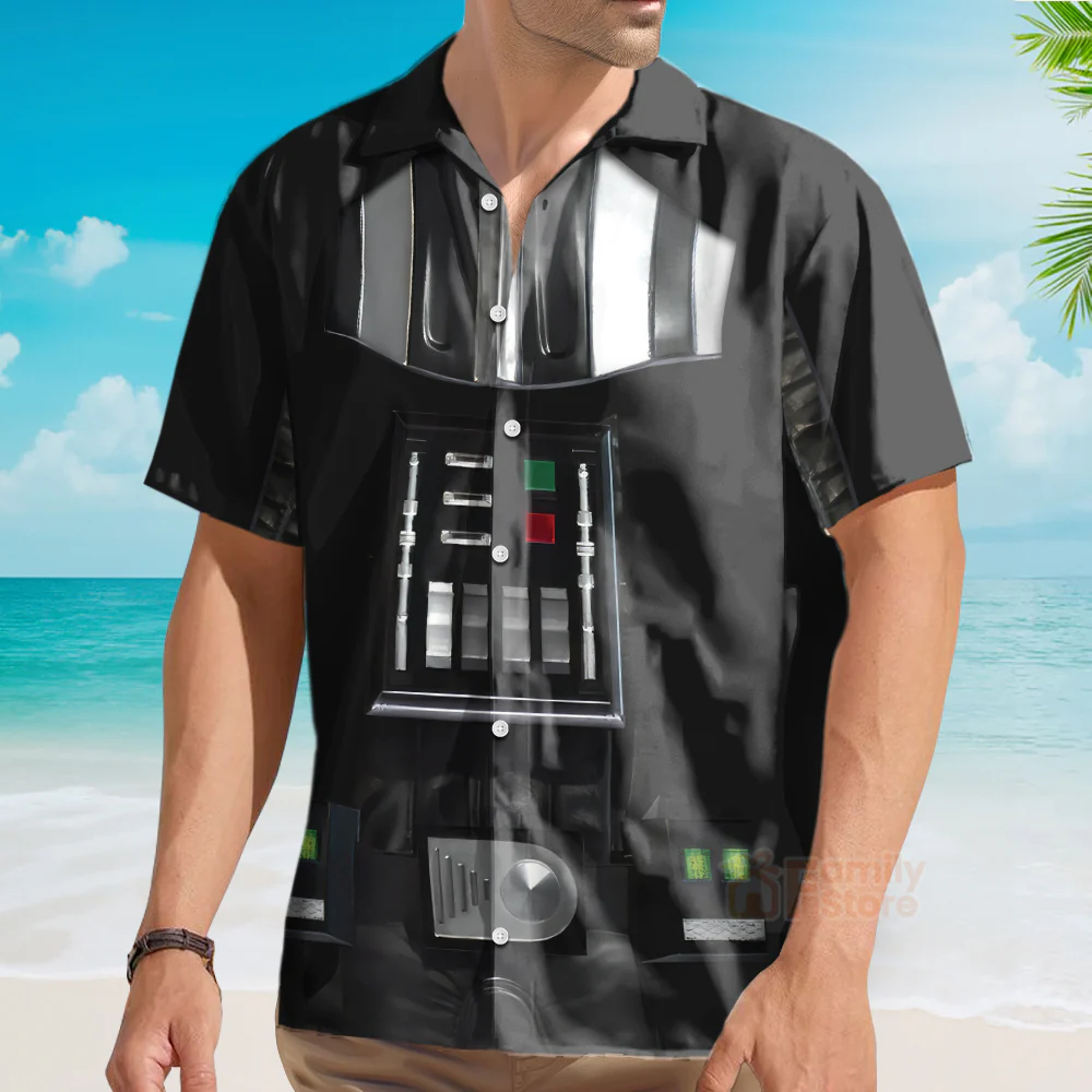 SW Darth Vader Cosplay - Hawaiian Shirt - Image 3