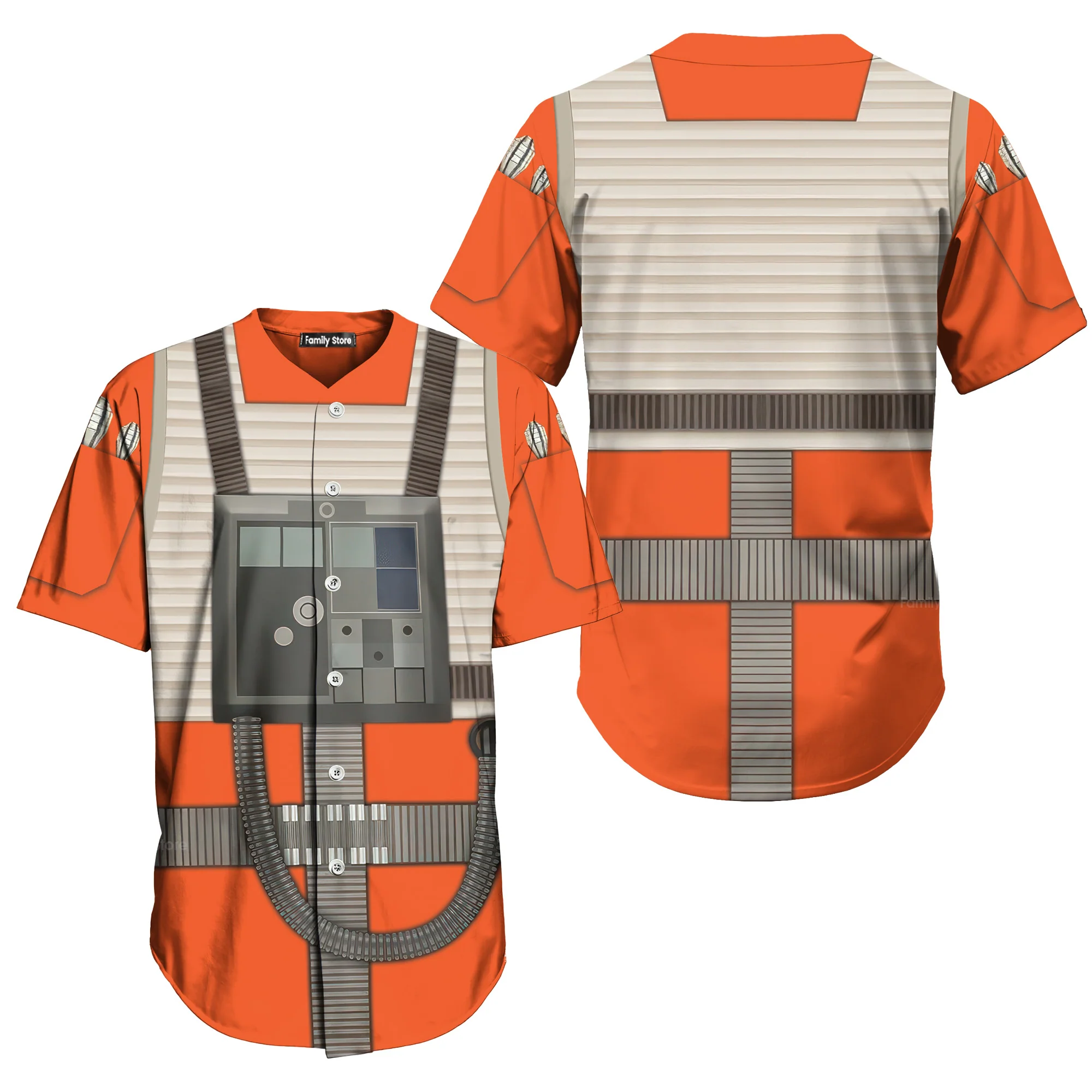 SW Rebel Pilot Cosplay - Baseball Jersey - Christant Gift For Him - Family Store