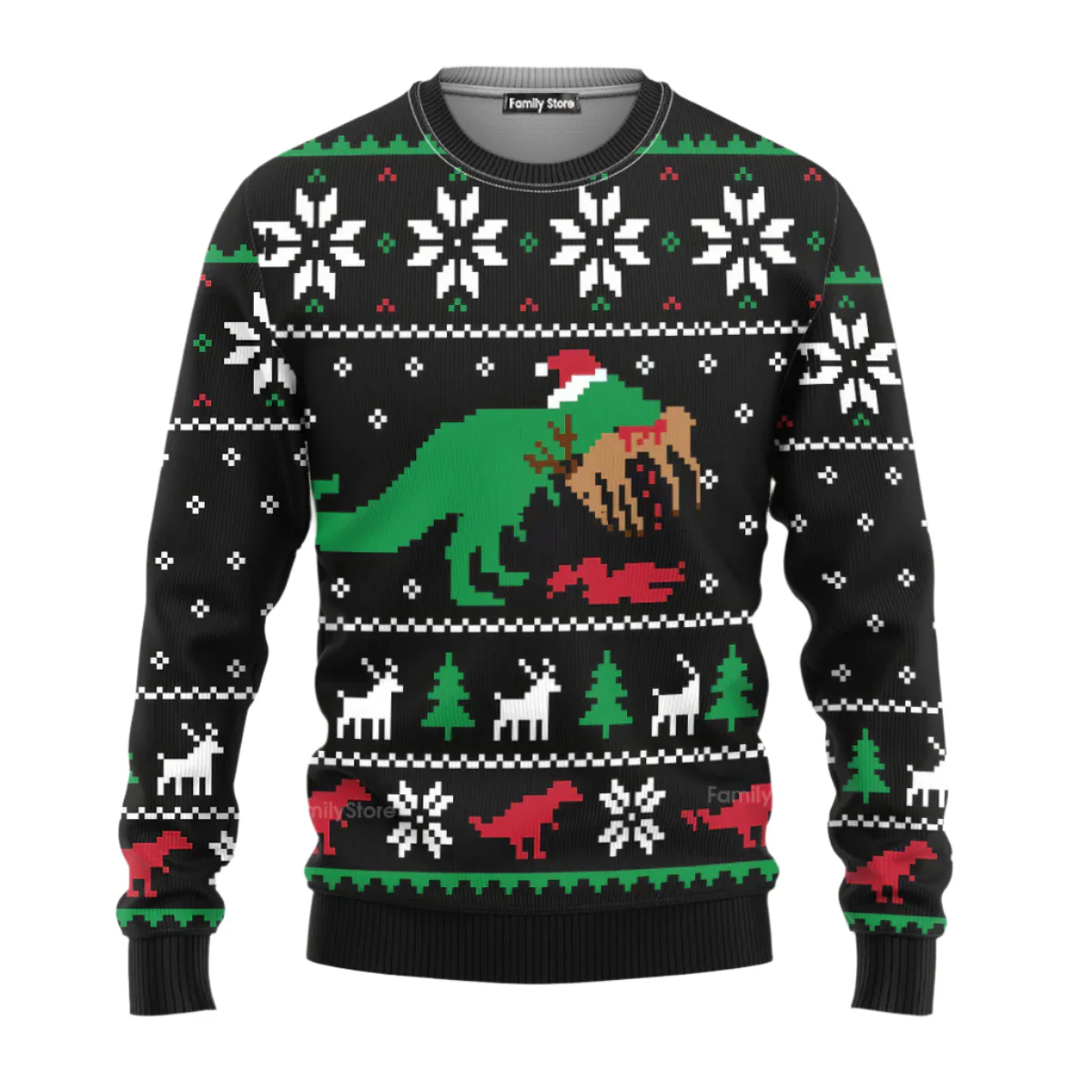 T-Rex Ugly Christmas Sweater For Men And Women