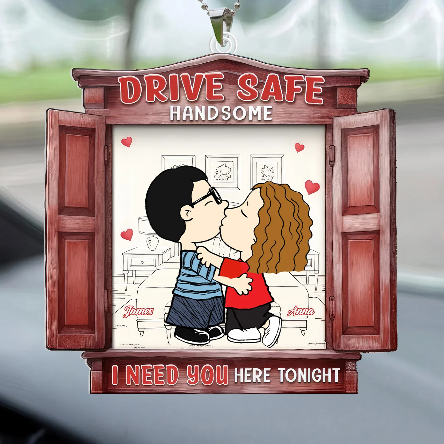 Take Care On The Road, Handsome Peanut - Personalized Car Ornament - Gift For Couple, Husband Wife - GR9 NH96