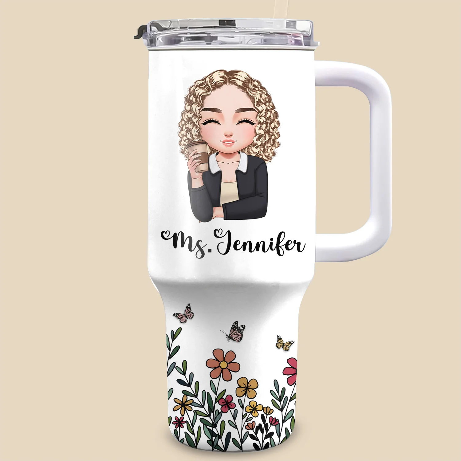 Teach Love And Watch Them Grow - Personalized 40oz Tumbler | CLTC05 TD118 - Image 2