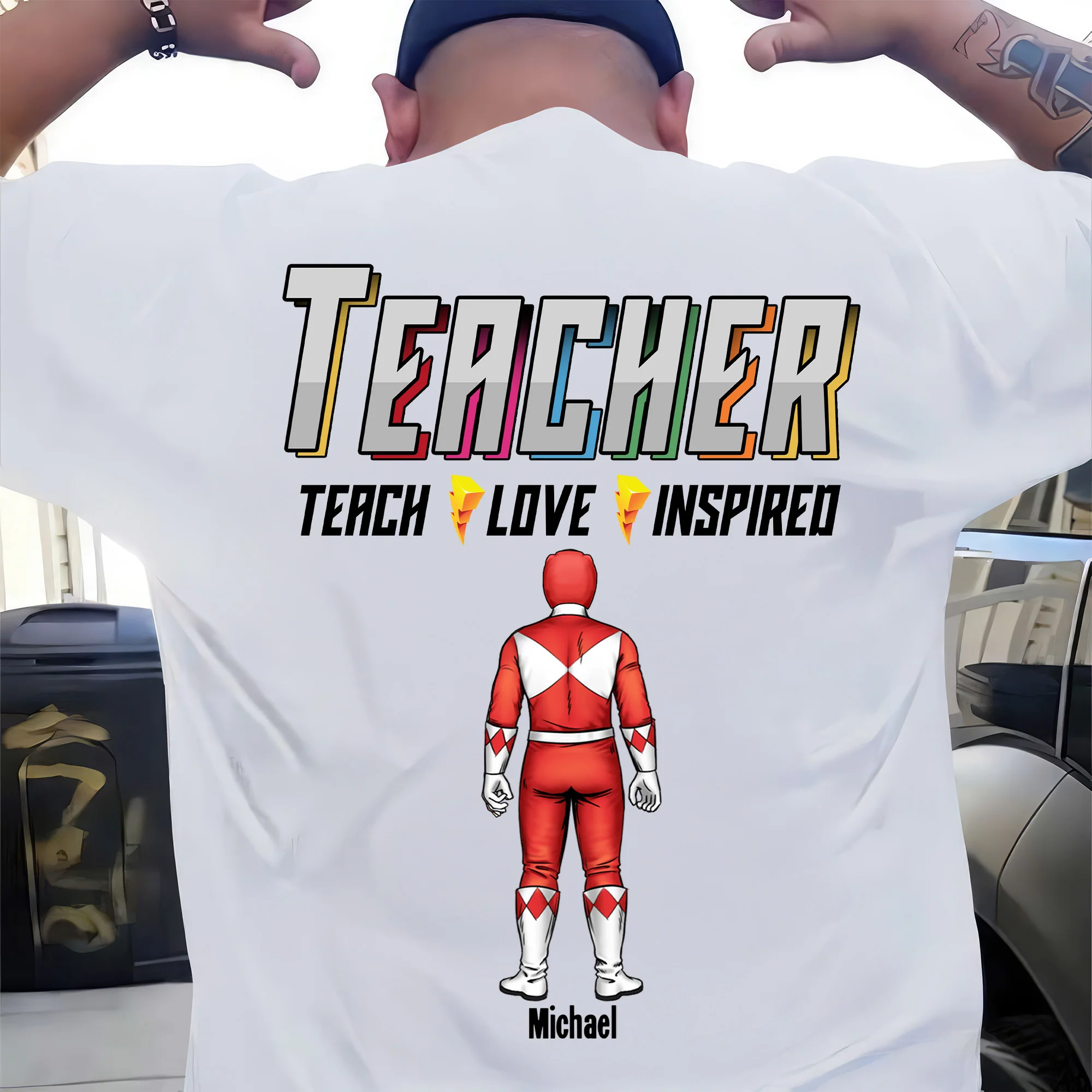 Teach Love Inspired Back To School - Personalized Shirt - Gift For Man | CL21 TD118 - Image 3