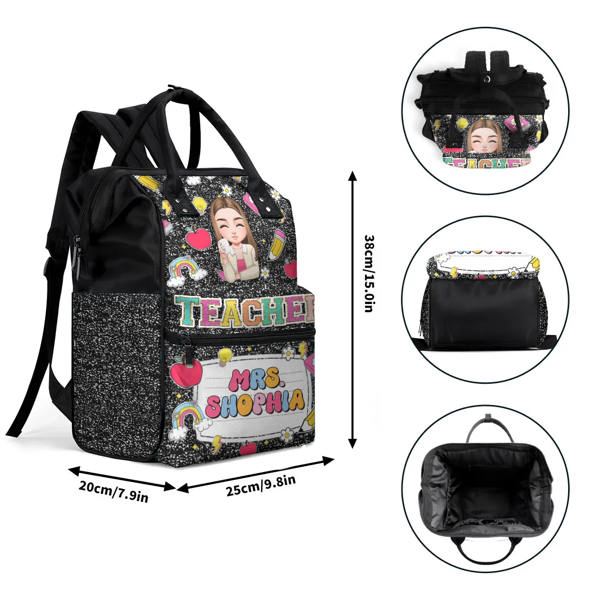 Teacher Composition Book Pattern - Personalized Duckbilled Backpack Back to School | CLTC05 PT - Image 6