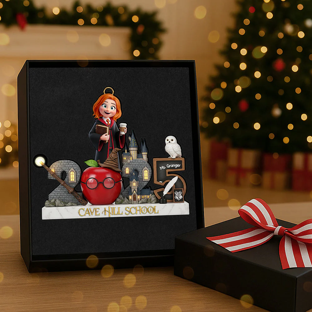 Teaching At Cave Hill School - Personalized Acrylic Ornament - Christmas Gift For Teachers NL122 - Image 3