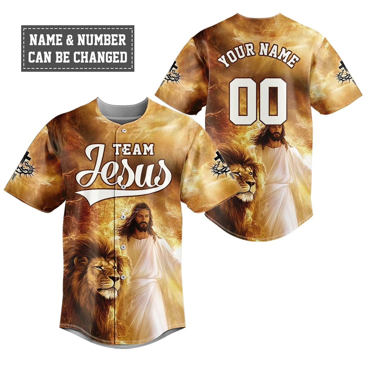 Team Jesus – Lion of Judah Baseball Jersey Bundle - Image 2