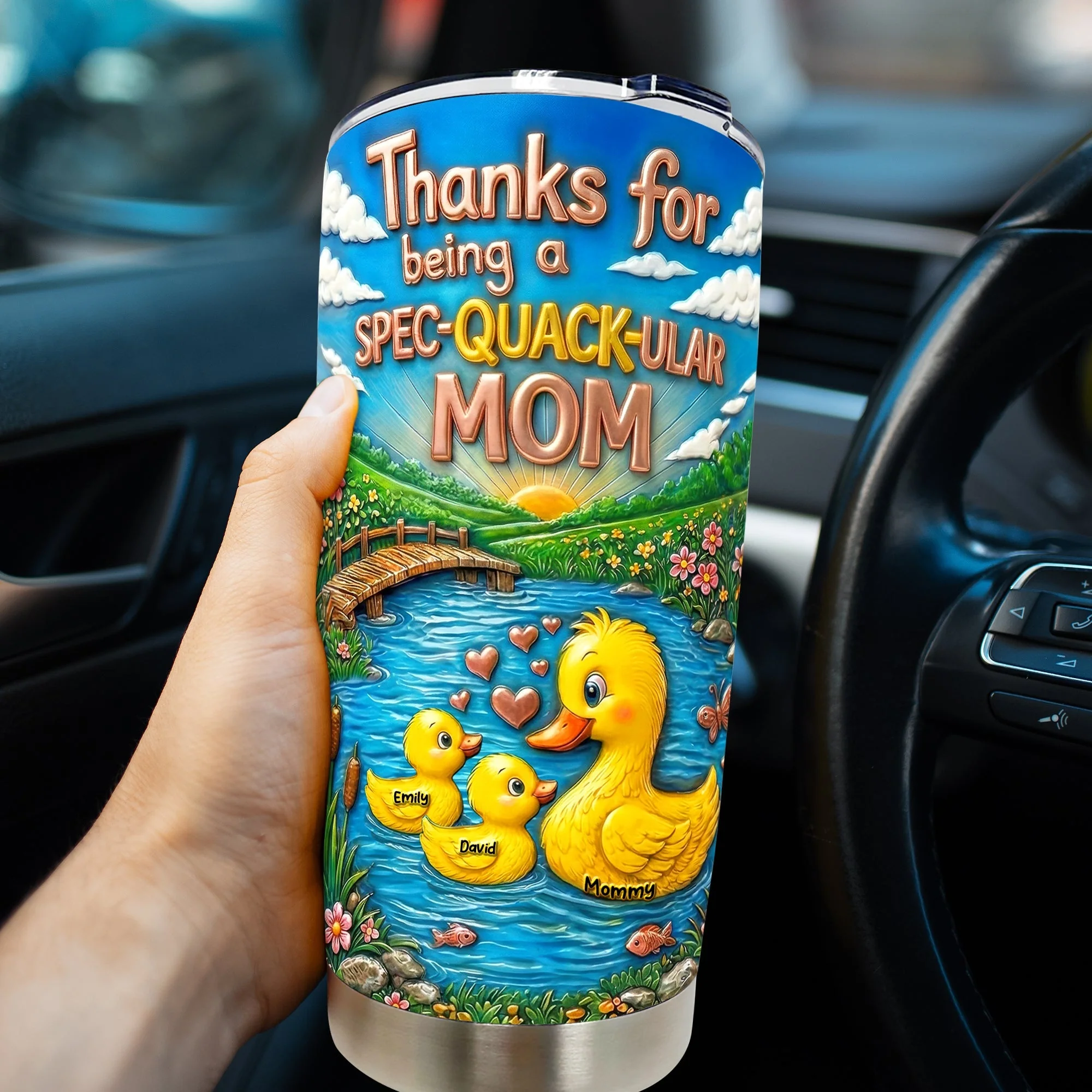 Thank For Being A Spec-quack-ular Mom - Personalized Tumbler - Gifts For Moms VD01 - Image 4
