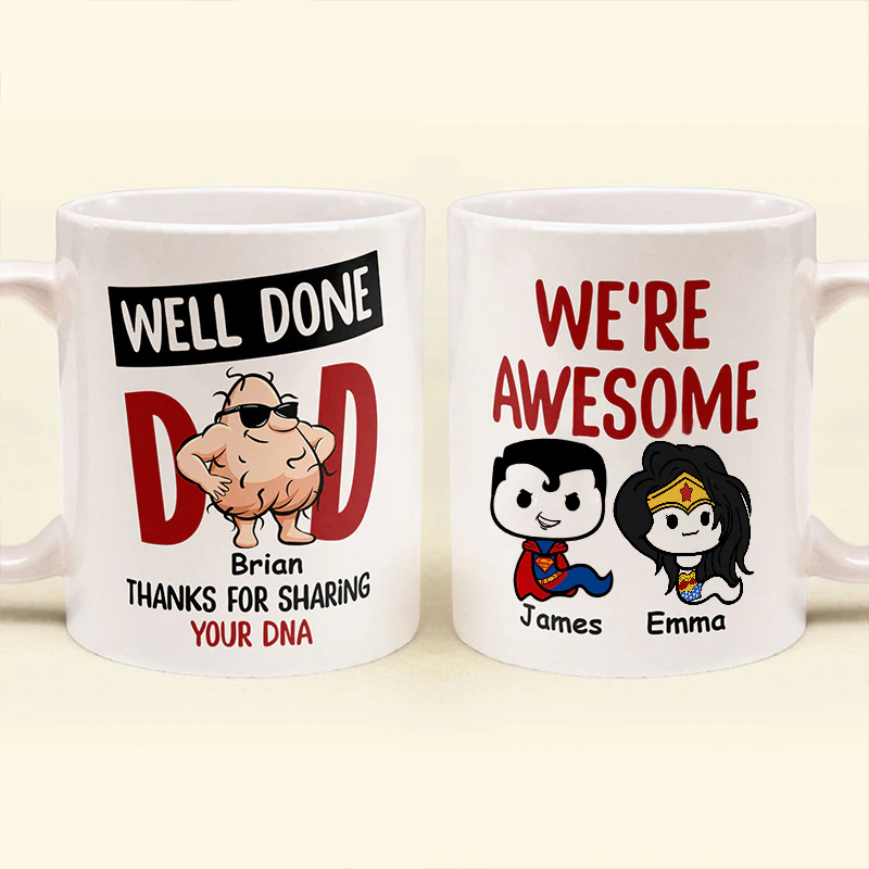 Thanks For Sharing Your DNA Mug - Gift For Dad - Personalized Ceramic Mug - Image 2