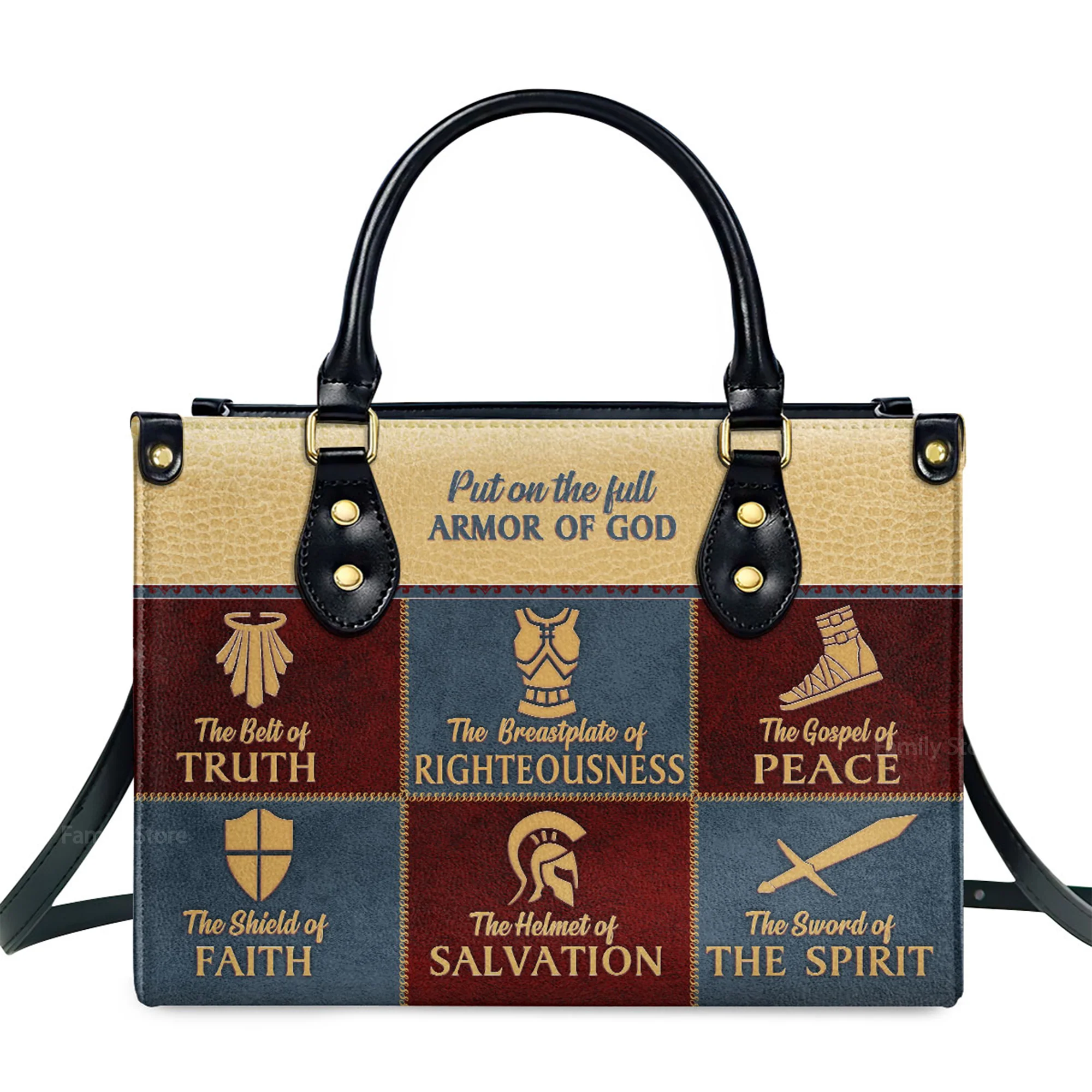 The Belt Of Truth - Thoughtful Gift For Christians - Personalized Leather Handbag With Handle - AT4080711 - Image 2