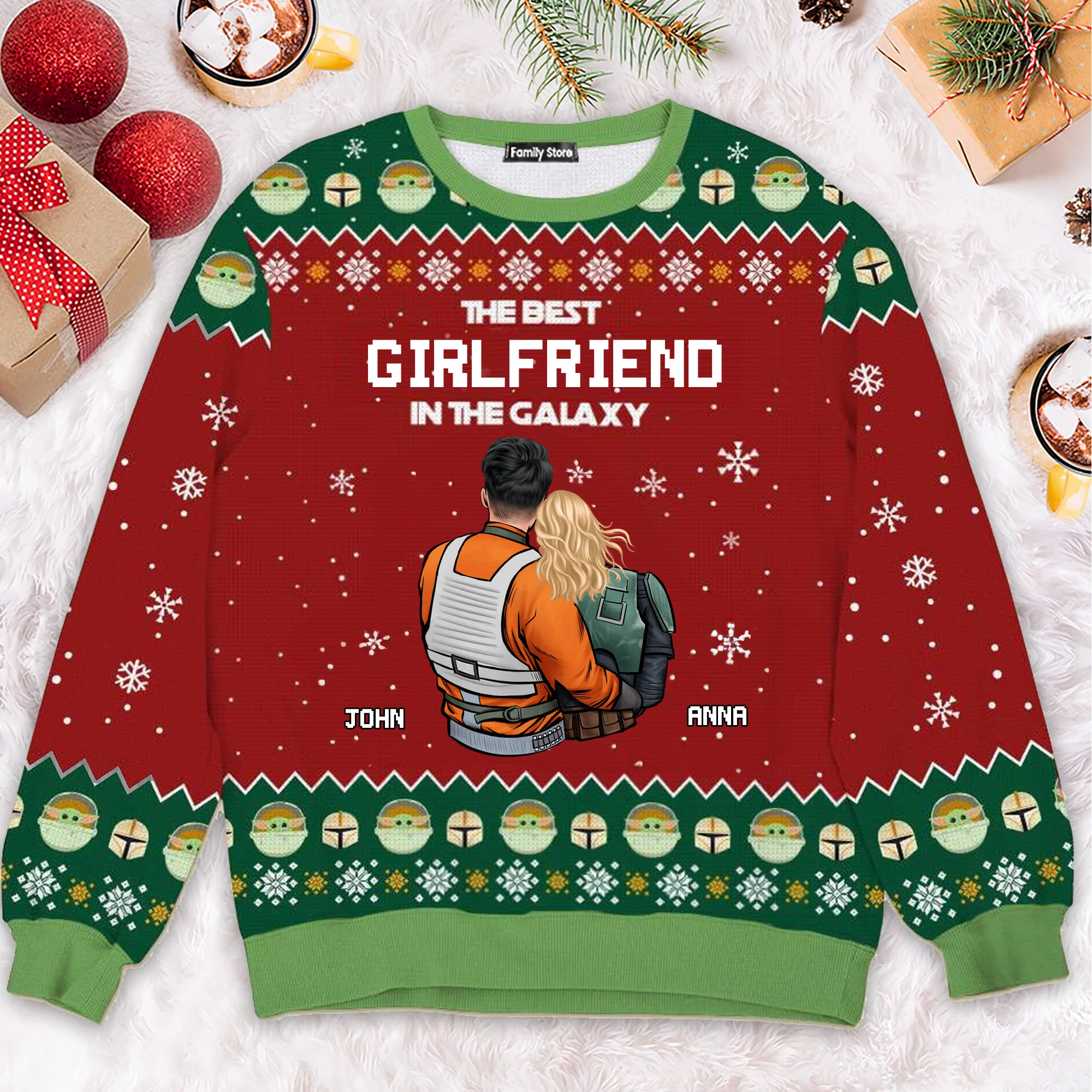 The Best Girlfriend Of The Galaxy Stwa - Gift For Girlfriend, Husband Wife, Anniversary - Personalized Ugly Sweatshirt - CL19