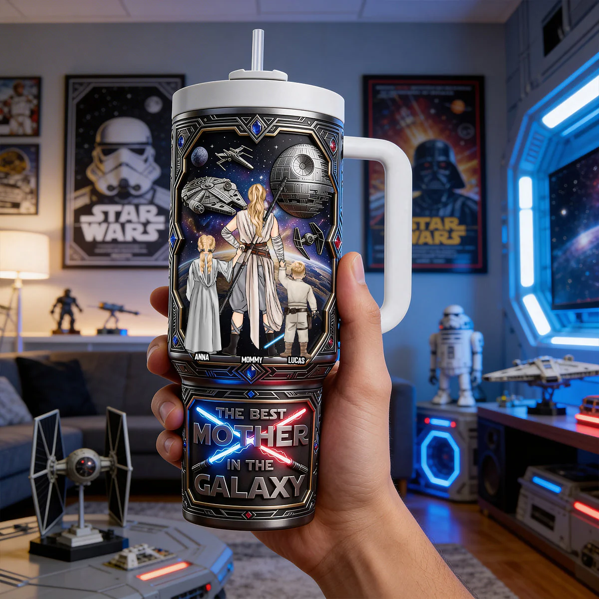 The Best Mother In The Galaxy - Personalized Tumbler - Gift For Mom - Image 2