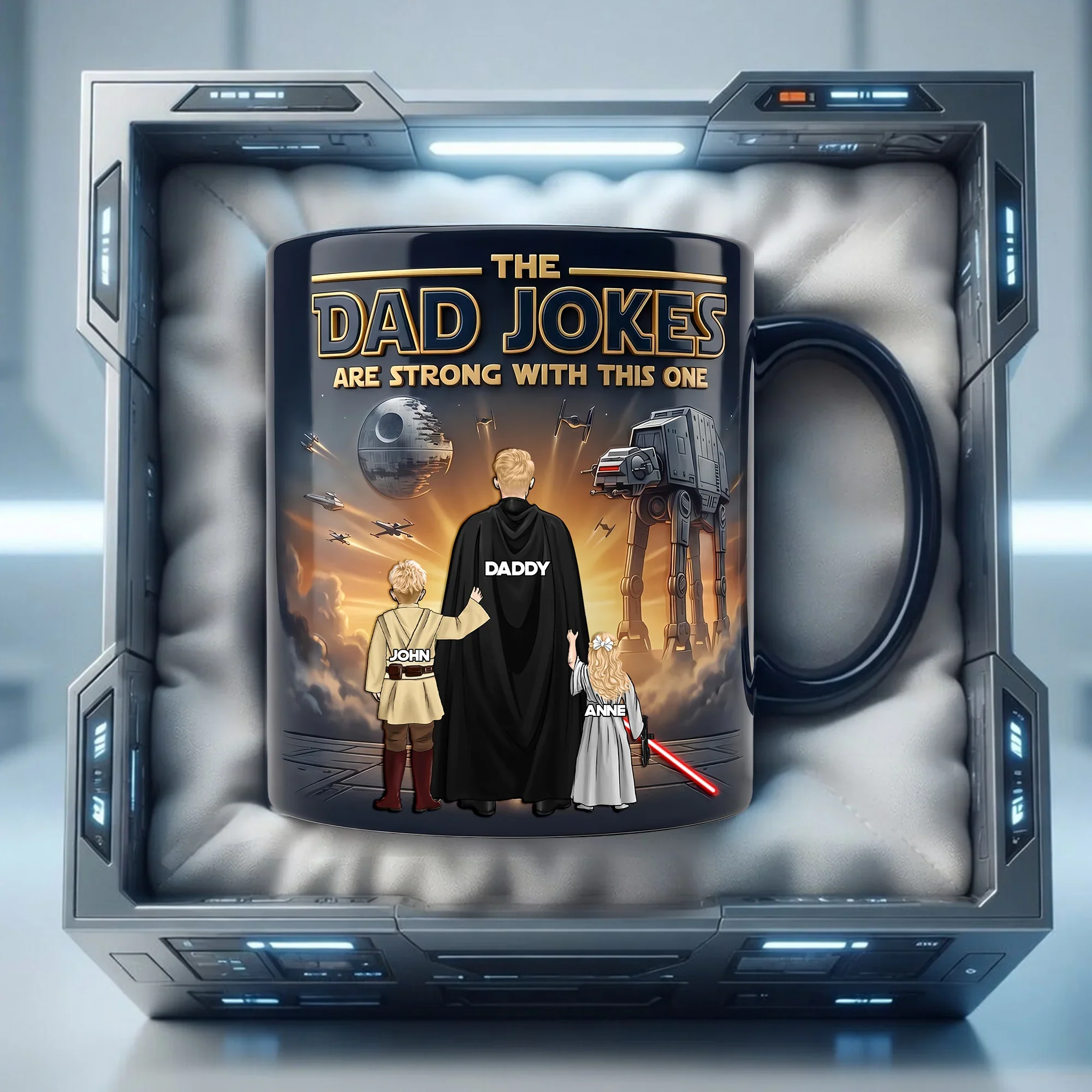The Dad Jokes Are Strong With This One - Personalized Changing Mug- Gift For Dads, Father's Day - Image 2